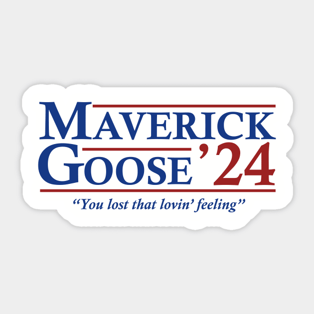 Maverick and Goose 2024 Election - Top Gun Sticker by LMW Art